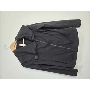 Lucy Stylish Black Jacket with Large Collar women's medium